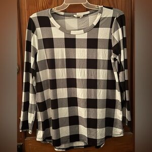 Classic Plaid Long Sleeve Women's Top